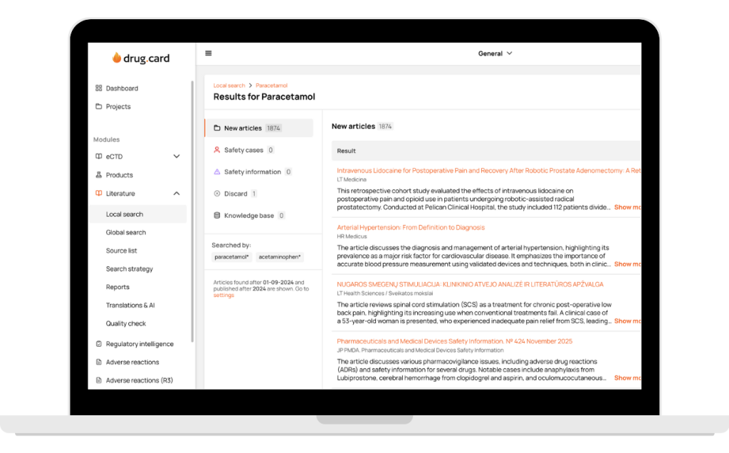 AI-powered literature monitoring 20