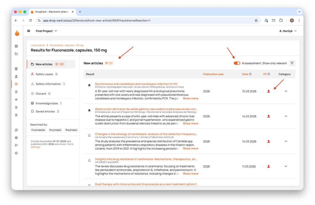 AI Features on the DrugCard Platform: How Artificial Intelligence Supports Pharmacovigilance Literature Screening 1